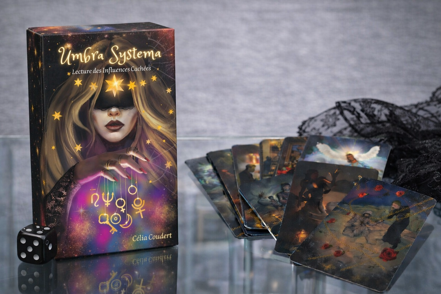 Umbra Systema – boîte et cartes étalées, systeme de cartes archétypales